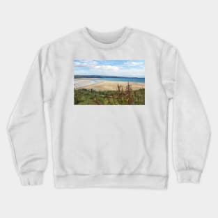 Hayle Beach, Cornwall, St Ives Bay, England art Crewneck Sweatshirt